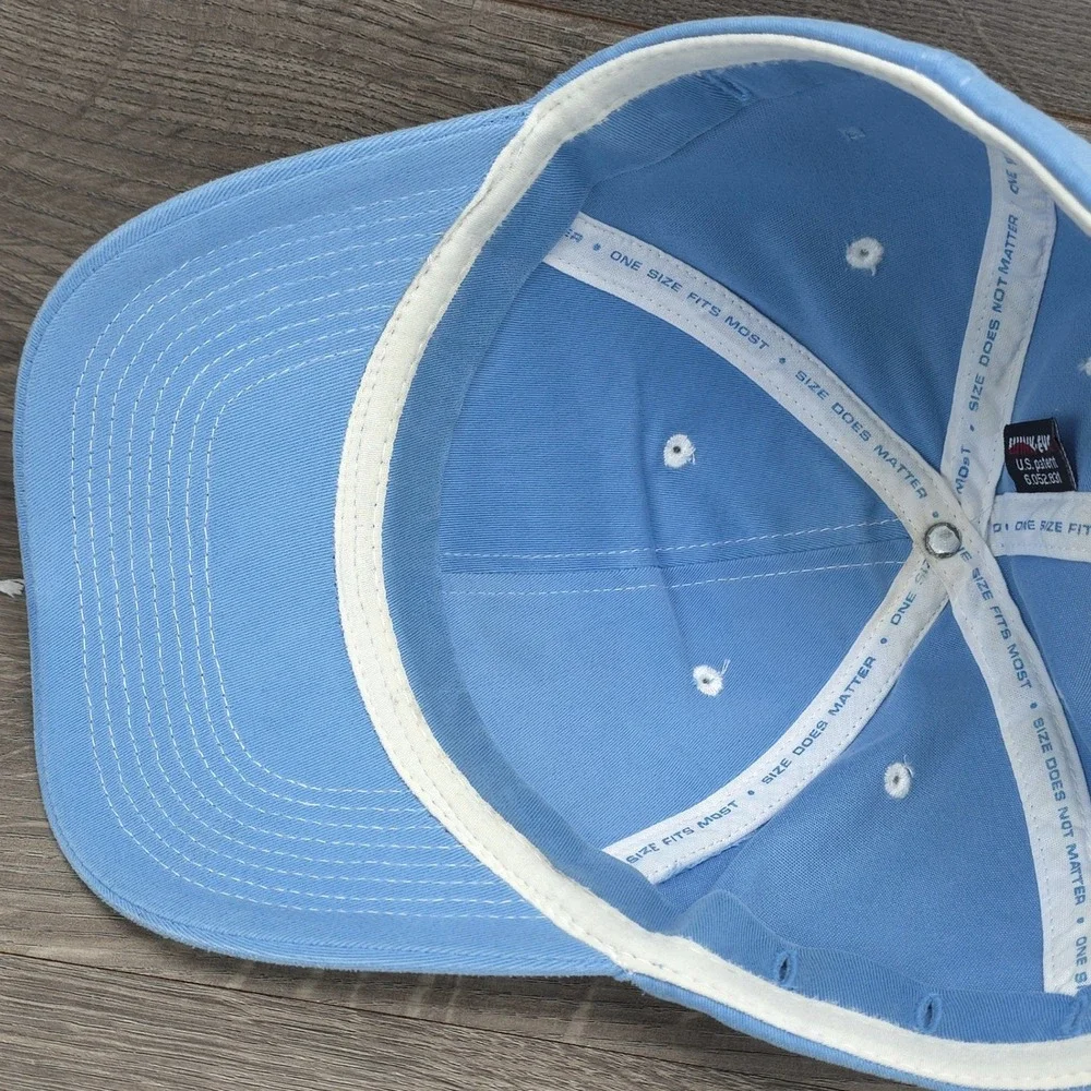 Nike Hat Cap Fitted One Size Blue Men Athletic Swoosh Golf Baseball Sportswear